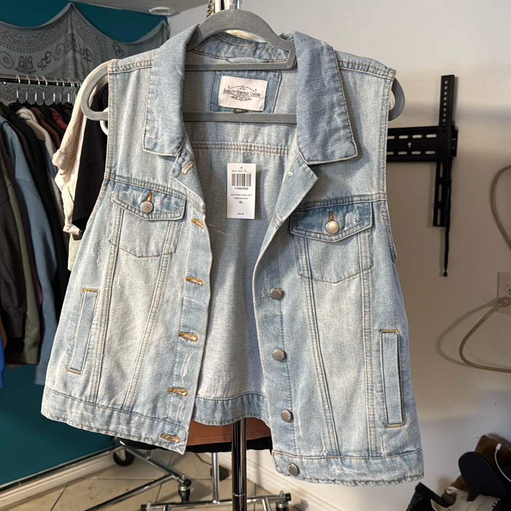 Denim vest. New with tags